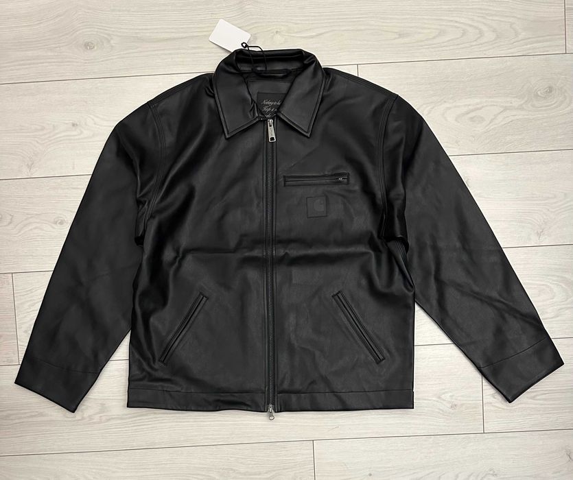 Carhartt Detroit Jacket black faux leather rozmiar L