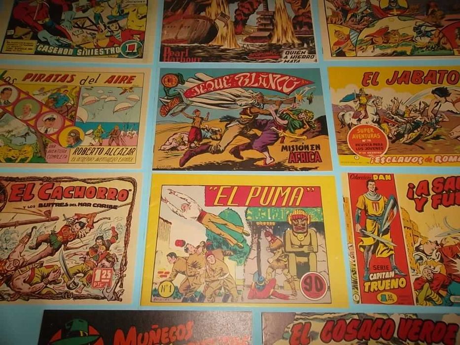 COMICS TEBEOS ANTIGOS - GUERR. DEL ANTIFAZ, CAP. TRUENO, EL PUMA...