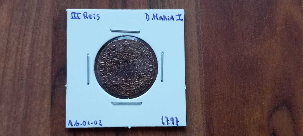Moeda III Reis 1797 D. Maria I