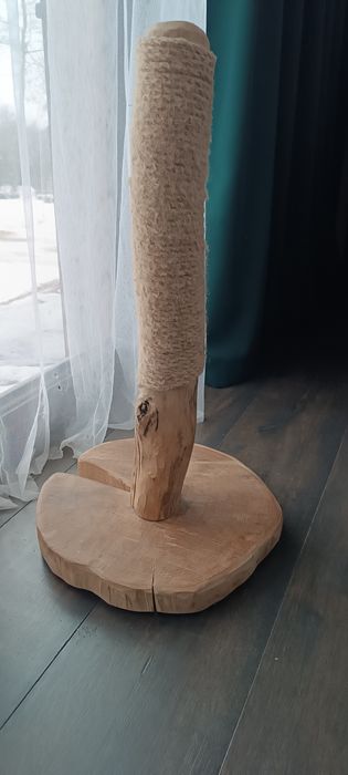 Drewniany drapak dla kota prawdziwe drewno porządny