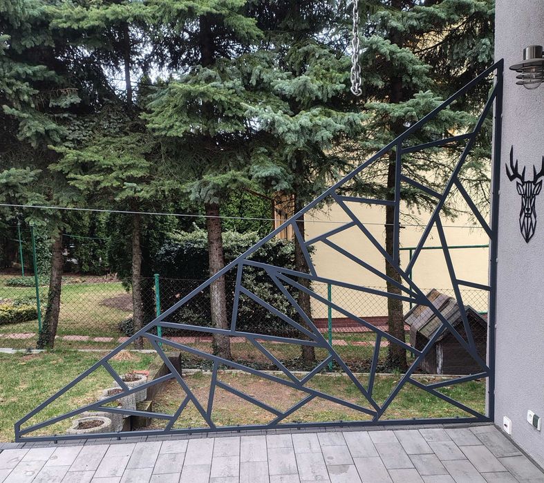 ścianka ażurowa 3200x2400 , barierka antracyt