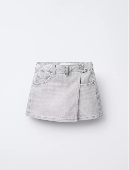 Спідниця шорти Zara юбка джинсова сіра 140см, 148см