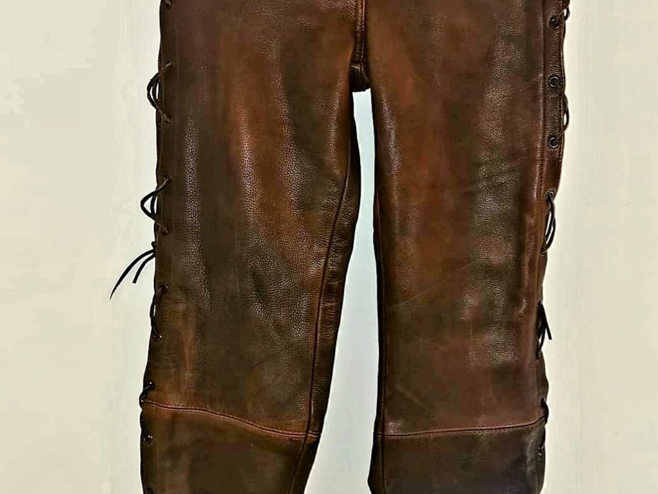 Authentic Leather Motorbike Pants , Calça de pele motard, vintage