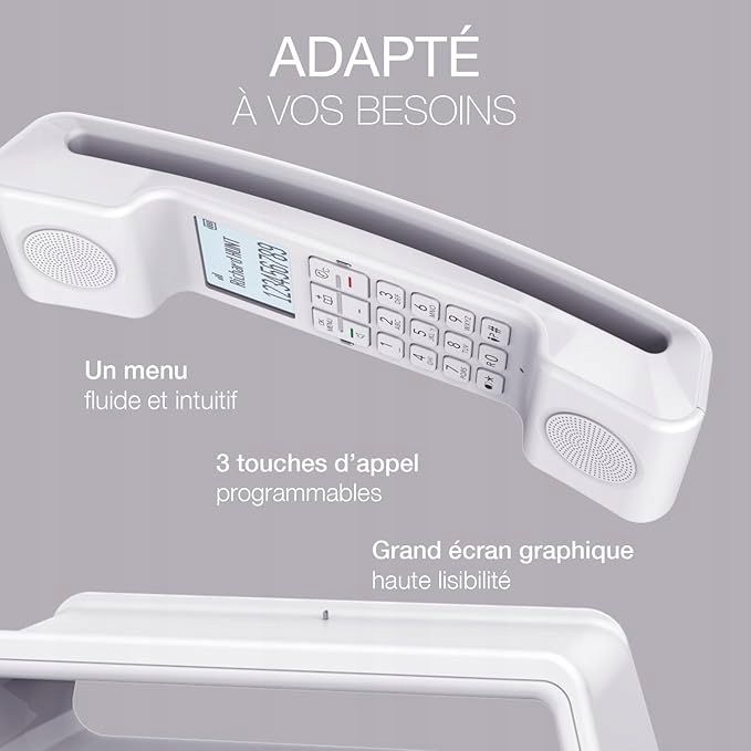 Telefon Alcatel Epure Iconic Bezprzewodowy Design DECT Biały Styl Retr