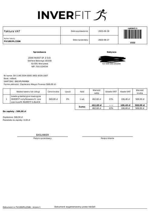 Ławka inwersyjna Inverfit. Jak nowa