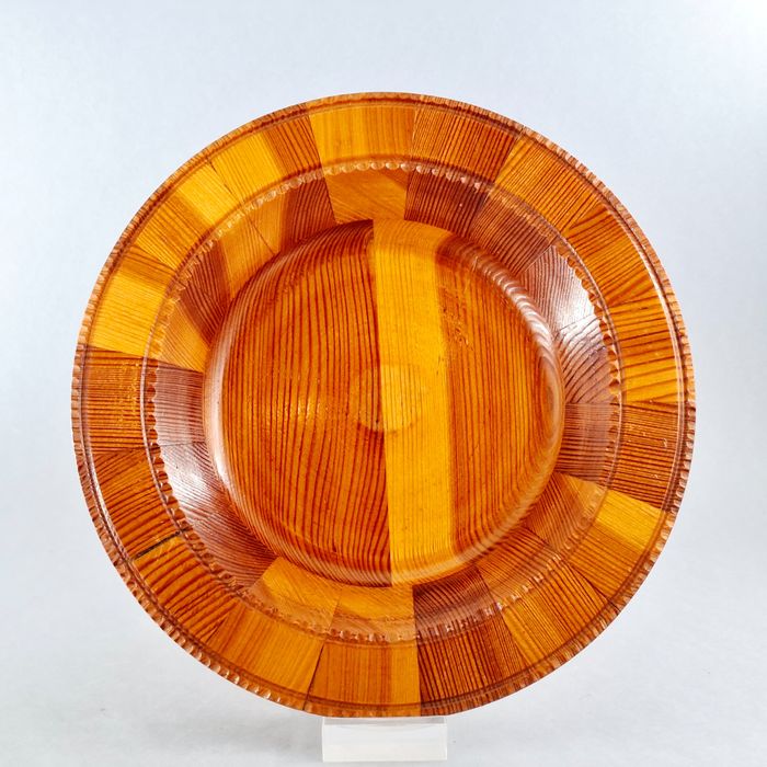 vintage drewniana patera misa 1992r