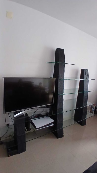 Vendo estante e mesa de sala em ardósia