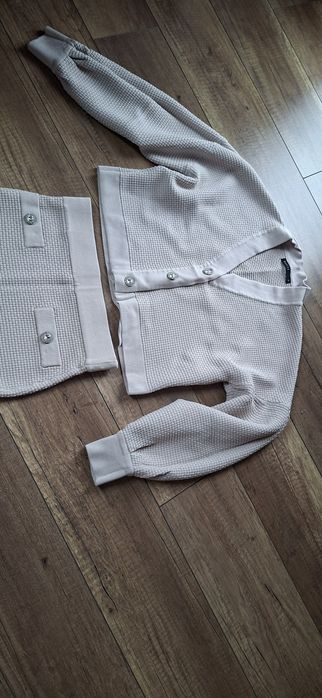 Beżowy komplet Mohito 34/XS spódniczka sweter