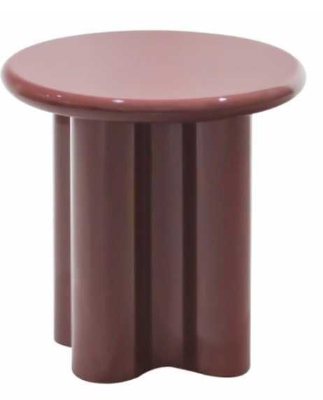 ZZ2184 Stolik boczny Jalo, bordowo-brązowy, glossy