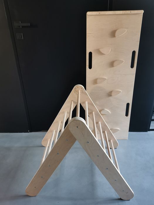 Drabinka wielofunkcyjna dla dzieci ze ścianką wspinaczkową i zjeżdżaln