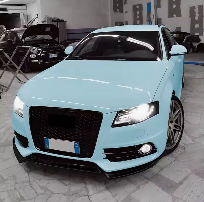 Губа Audi A4 B8 накладка на передний бампер Ауди А4 Б8 юбка Ауді А4 сплитер обвес