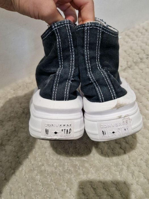 Высокие чёрные кеды конверсы converse platform 38 р 24 см