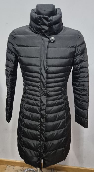 ARMANI JEANS roz. M damski płaszcz zimowy PUCHOWY logowany