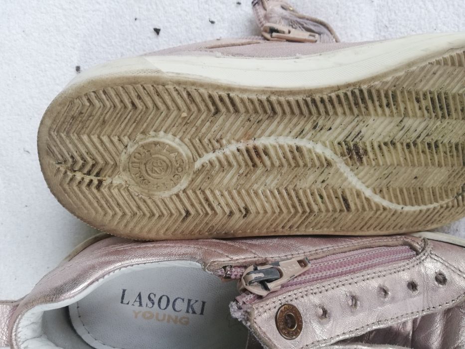 Buciki Lasocki dla dziewczynki, 32, różowo-srebrne