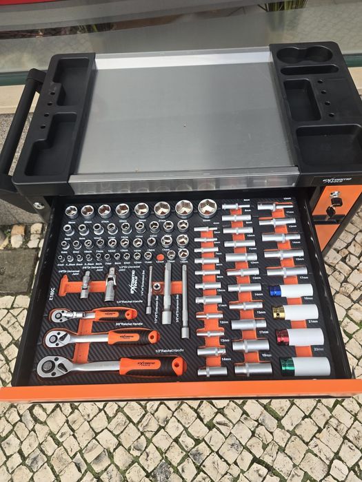 Carrinho de ferramenta 7 gavetas completas novo