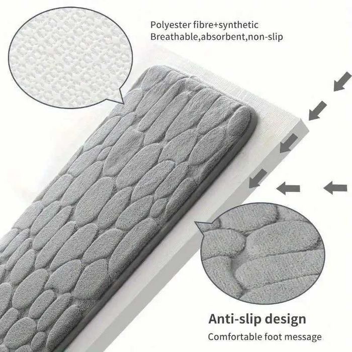 Tapete espuma absorvente macio antiderrapante de banho NOVO