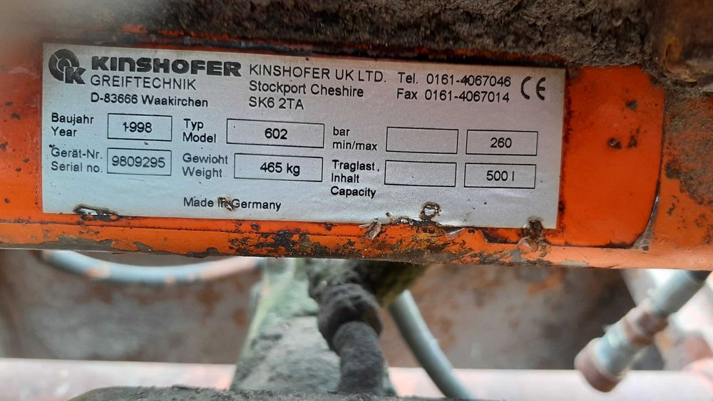 Chwytak obrotowy HDS  Kinshofer 602 HMF 1 m.
