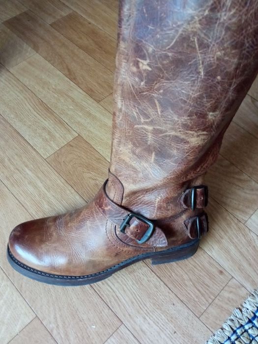 Frye стильные кожаные сапоги.