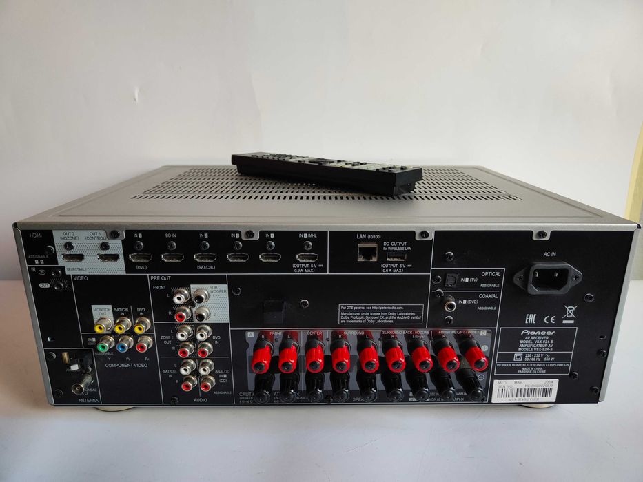 Pioneer VSX-924 amplituner kina domowego srebrny z pilotem