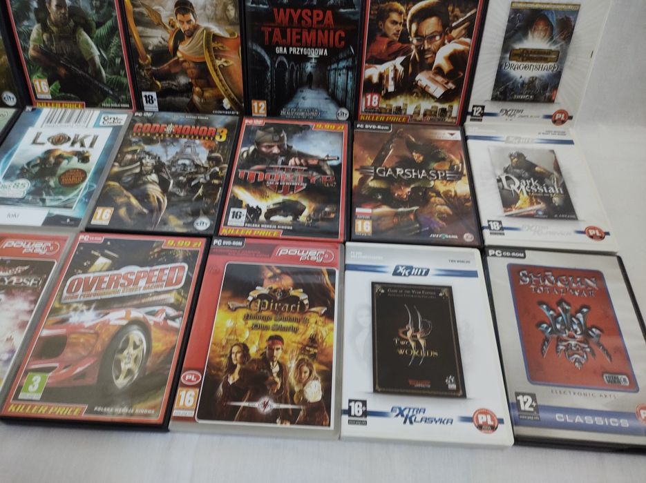 Gry komputerowe PC na płytach DVD FPS RPG zestaw 24 szt.