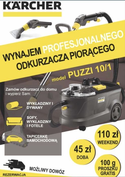 Odkurzacz piorący  Karcher Puzzi 10/1 / WYNAJEM/