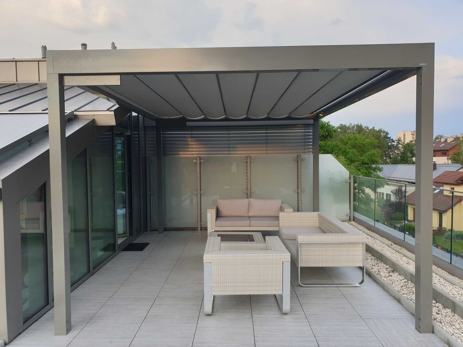 Pergola lamelowa , tarasowa , zadaszenie tarasu , na wymiar produkcja