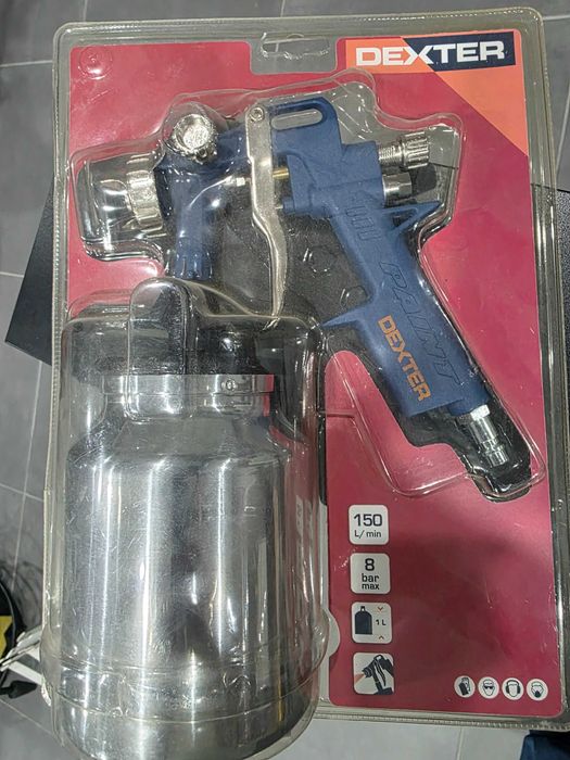 Pistola de Pintura Pneumática Dexter 8 bar - Nova / Selada (Sobra de Obra)