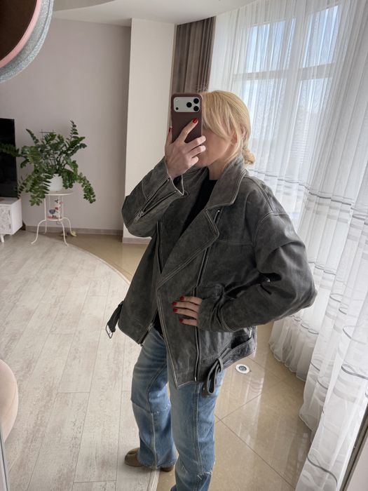 Кожана куртка Zara