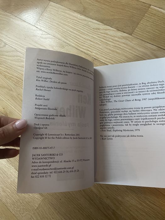 Książka Ken Wilber - Pasja myślenia Super stan idealna na prezent