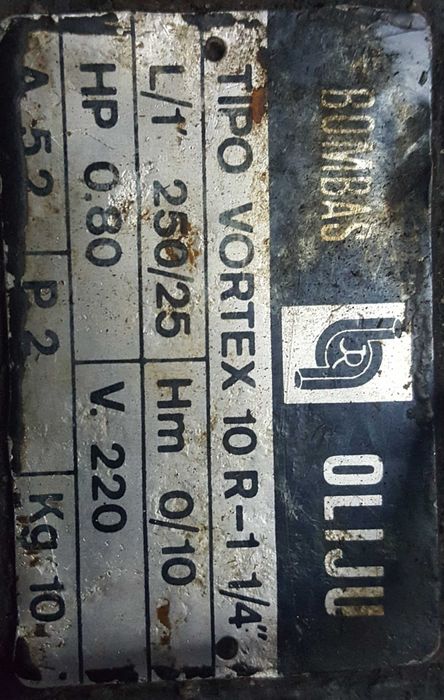 Bomba Vortex 10 R - 1 1/4