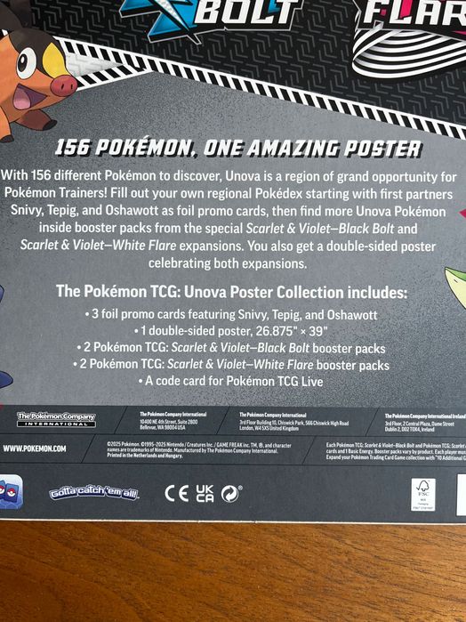 Pokémon “Black Bolt / White Flare” Poster Collection