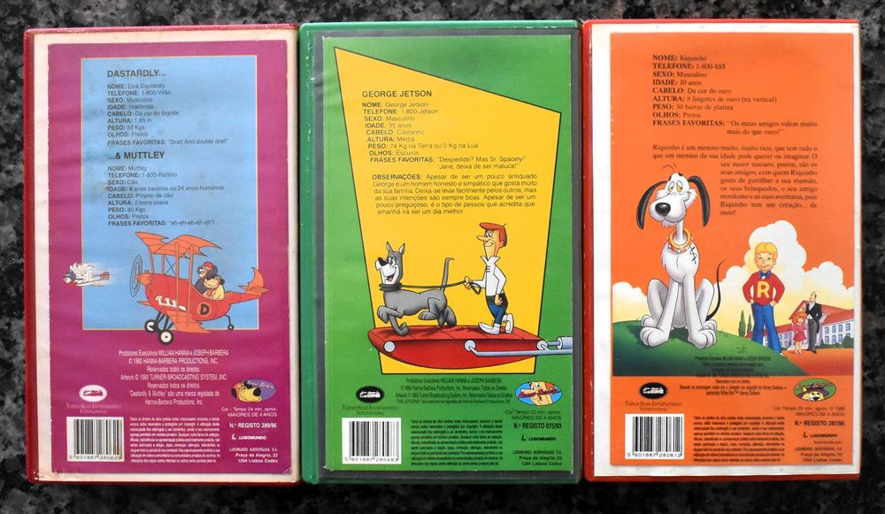 Hanna-barbera: A Pandilha Yabba-Dabba-Doo - Lote de 8 cassetes VHS