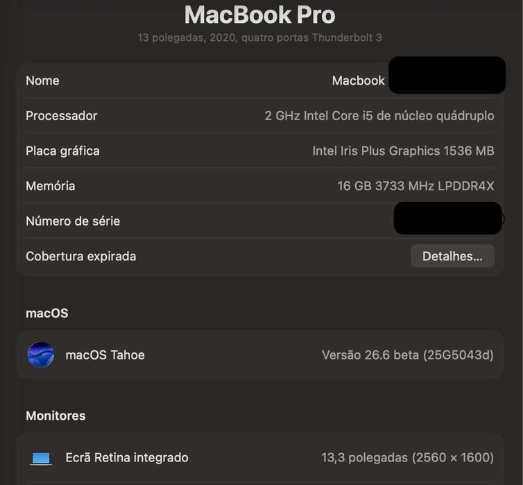 Macbook Pro 2020