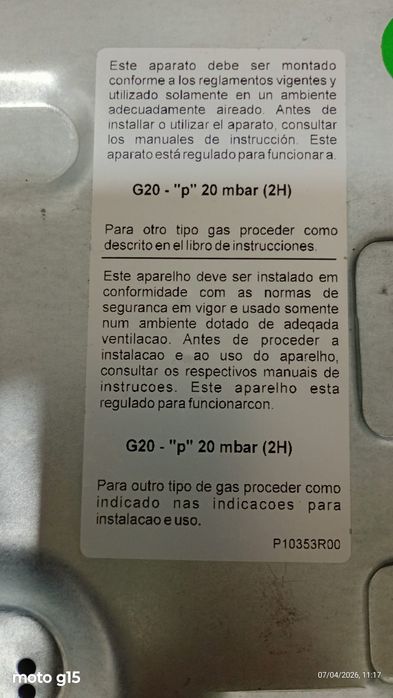 Placa a gás nova