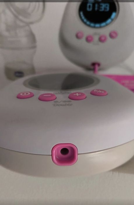 Bomba tirar leite dupla elétrica ou pilhas da Chicco