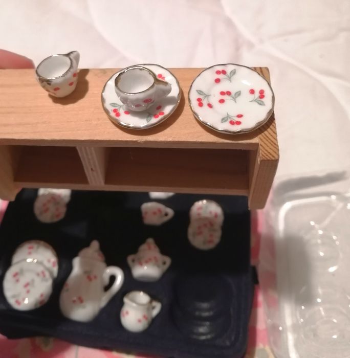 Кукольная посуда набор 1:12, для кукольного домика миниатюра ляльковий