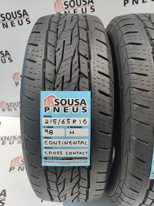 2 pneus semi novos 215-65R16 Continental - Oferta dos Portes