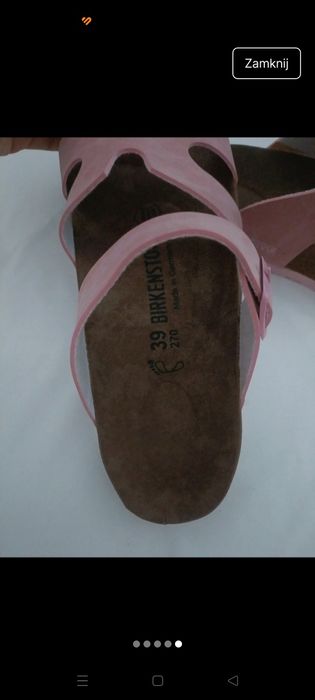 Nowe klapki rozmiar 39 brinkenstock