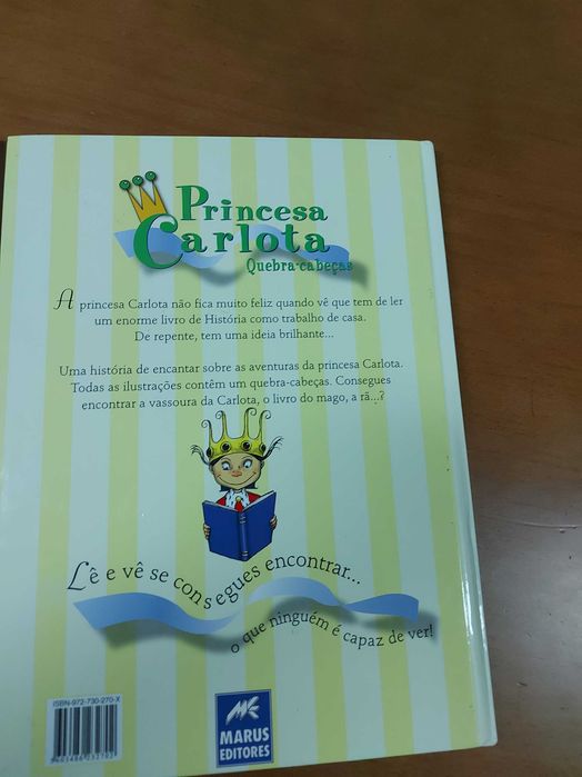 2 livros da Princesa Carlota o Quebra Cabeças
