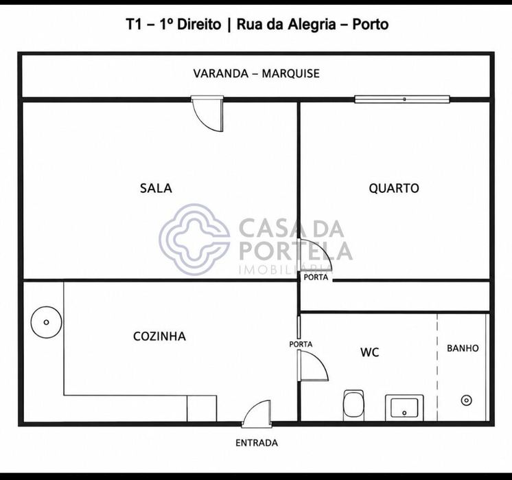 T1 Arrendamento, R. Alegria, Porto