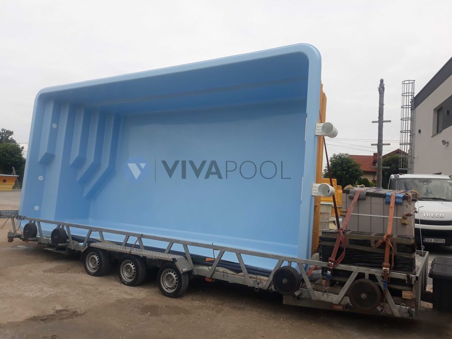 Basen ogrodowy z osprzętem premium i zadaszeniem VERONA 7,50x3,70x1,55