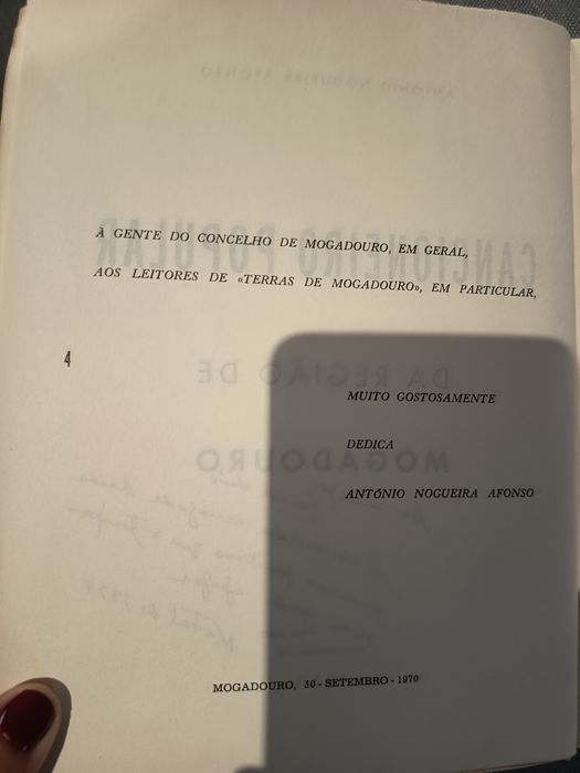 Cancioneiro Popular da Região de Mogadouro - António Nogueira Afonso
