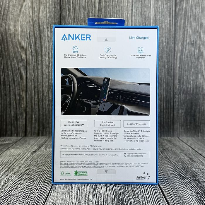 Anker MagGo 15W Qi2 Wireless Car Charger 1 шт. NEW!