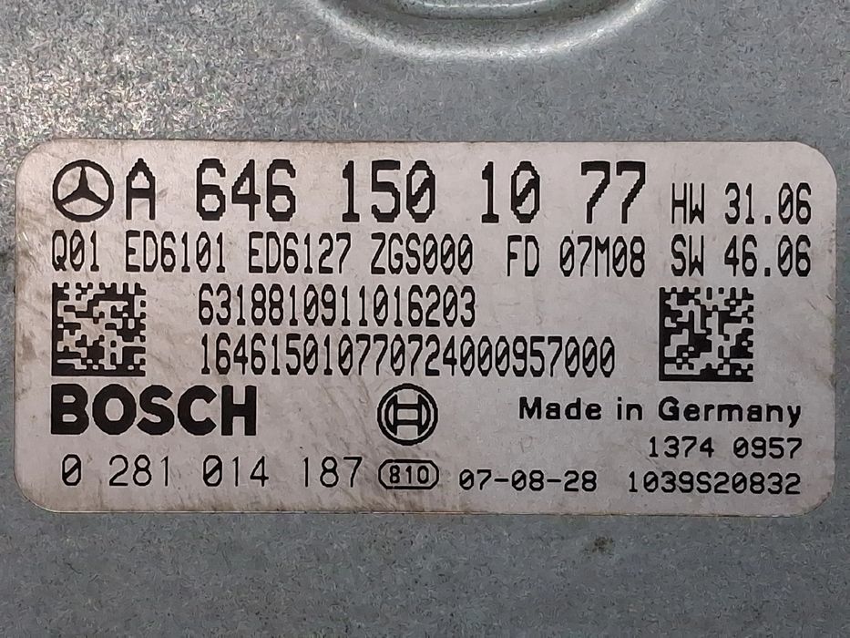 Centralina motor / ECU MERCEDES-BENZ Vito Combi (W639)