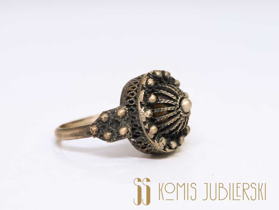 Srebrny pierścionek filigran R12