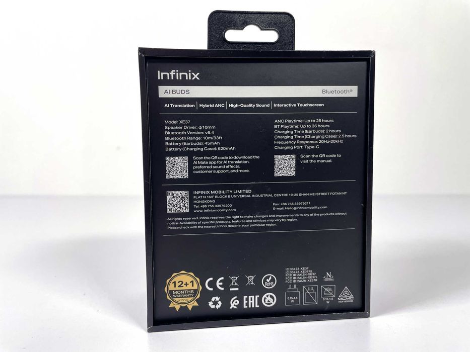 Infinix AI Buds Навушники з перекладом у реальному часі, LED екран