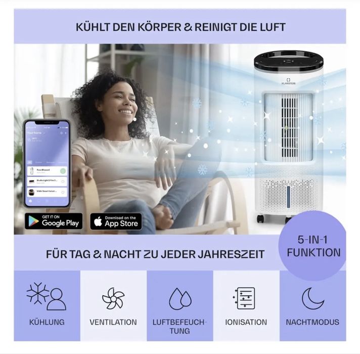 Мобільний кондиціонер KLARSTEIN IceWind Plus Smart 4в1