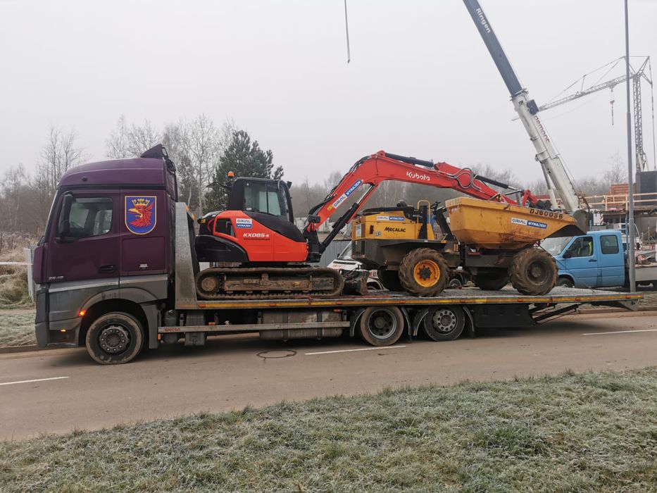 POMOC DROGOWA 24/7 transport samochodów i maszyn do 15T LAWETA