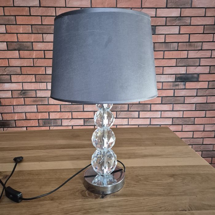 Elegancka lampa stołowa glamour Black Red White