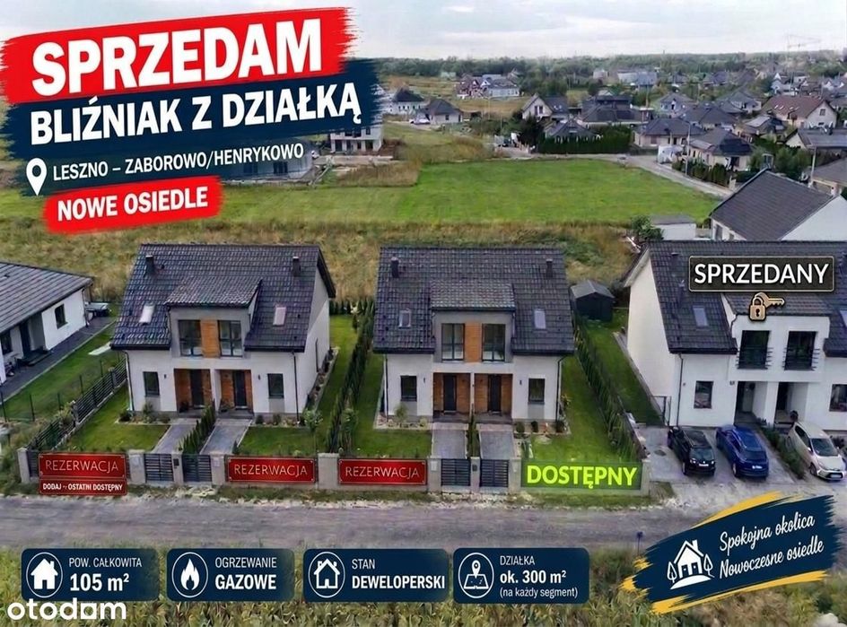 III etap - ostatni dostępny - bliźniak - Leszno - nowe osiedle